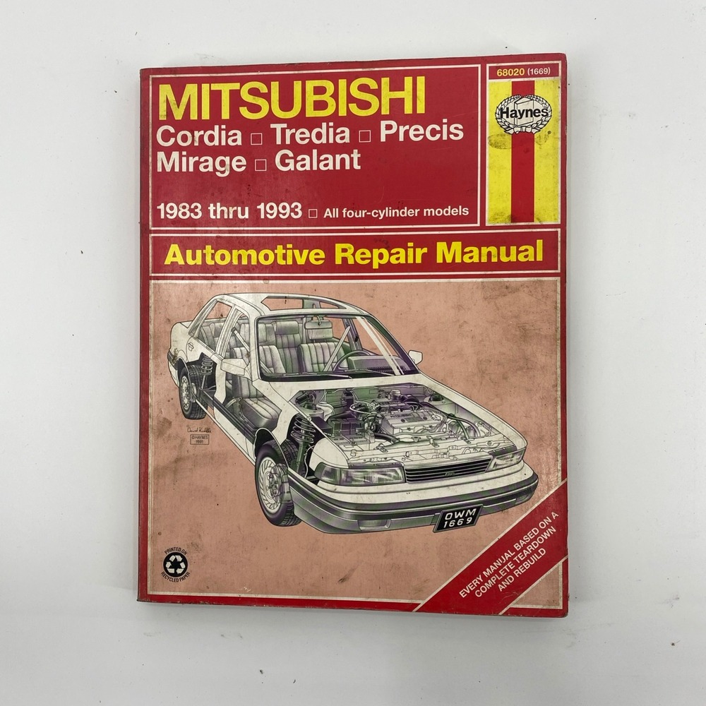 Haynes Mitsubishi Cordia Tredia Precis Mirage Galant 1983-1993 Repair Manual